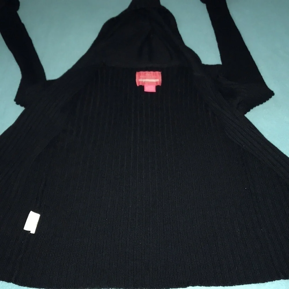 𝅺DOCKERS zip up hooded knit sweater dark navy 2 pockets size L